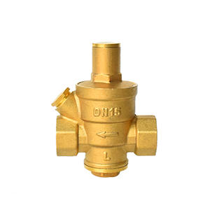 วาล์วลดแรงดันแบบกรองทางเดียวยี่ห้อ Juer Brass พร้อมเกลียวหนา ดีไซน์แบบตรงผ่าน และฟังก์ชันควบคุม - Product Image 1