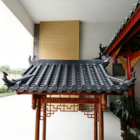 Kit de toit pour auvent de fenêtre chinois en résine synthétique, panneaux de auvent de porte légers en plastique ASA avec pignon ornemental