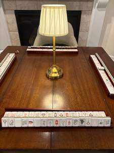 Pre-Sale White Lotus Themed American <b>Mahjong</b> Set Premium 4-Layer Acrylic Tiles 160pcs NMJL Standard - Product Image 3