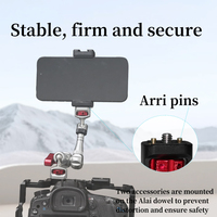Bras articulé en alliage d'aluminium de 7 pouces, technologie de découpe CNC, vis 1/4, broche Arri rétractable pour accessoires d'appareil photo - Vente en gros