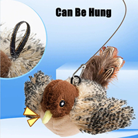 YS-Hot Rechargeable Électrique Simulation Oiseau Télécommande Jouet Battement Des Ailes Chat Oiseau Gazouillement En Peluche Interactif Pet Jouet