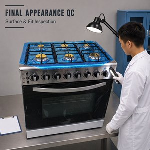 Cuisinière à gaz autonome X 6 brûleurs en acier inoxydable avec <span class=keywords><strong>four</strong></span>, cuisinière à gaz multifonction avec <span class=keywords><strong>four</strong></span> intégré - Product Image 4