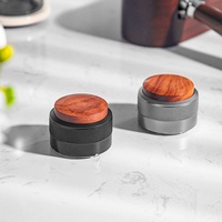 Tasseur à café en acier inoxydable 304, 51 mm 58 mm, manche en noyer noir, logo personnalisé pour café, vente en gros, OEM, ODM, usine