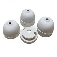 Base de lampe en céramique à fixation au plafond, noir et blanc, pour salons, accessoire d'éclairage DIY, douille à vis pour ampoule LED 250V