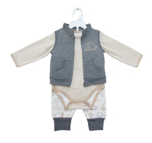 Nuovi vestiti per bambini <span class=keywords><strong>invernali</strong></span> articolo di moda giacche per ragazze con cerniera tuta in cotone pantalone morbido set per bambini abbigliamento 3 pezzi - Product Image 3