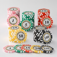 Ensemble de jetons de poker de casino en argile et céramique personnalisés de qualité supérieure, 10 grammes, 500 pièces minimum, logo personnalisé, non toxique, écologique, durable