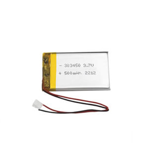 แบตเตอรี่ลิเธียมโพลิเมอร์303450 <span class=keywords><strong>3</strong></span>.7V 500mAh LP303450 LiPo แบตเตอรี่ลิเธียมโพลิเมอร์ - Product Image 2