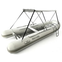 Bateau pneumatique à coque en aluminium Achilles Hypalon UT420 de 420 cm avec échelle et auvent