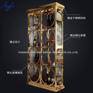 Estante para Botellas de Vino Art Deco de Acero Inoxidable EX622, Impermeable y Duradero, para Decoración Interior de Bares, Cafeterías, Restaurantes y Hoteles - Product Image 5