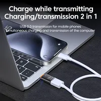 Adaptateur USB 3.0 Type C 12A en alliage d'aluminium avec LED, sortie CC, charge rapide, transfert de données, pour ordinateur portable, téléphone portable, tablette