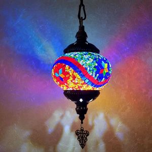 חם מכירה מחומר זכוכית מחומר יד עשה הוביל e14 טורקית פסיפס מנורת פסיפס - Product Image 2