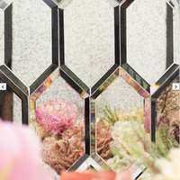 Custom Size Antique Mirror Glass Tiles for Wall Decor Vintage Style Decorative Mirror Sheets for Home Hotel Bar Interior Design