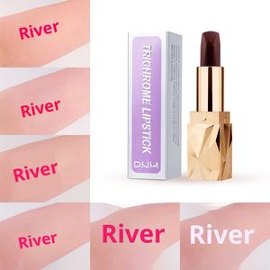 Lápiz labial de tres colores, no es fácil de pegar a la taza, decoloración de tres lados, lápiz labial negro, color brillante, 6 colores disponibles - Product Image 4