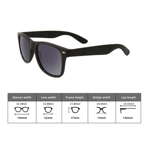 Lunettes de soleil carrées classiques anti-UV pour hommes, fabriquées à partir de déchets de café recyclés - Product Image 3