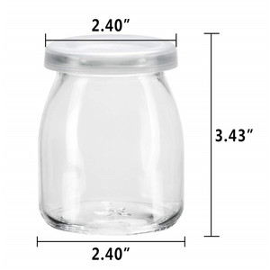 Barattoli in Vetro Trasparente per Marmellata, Alimenti per Bambini e Zucchero con Coperchio in Plastica, Capacità 50ml, Colore Personalizzabile - Product Image 3