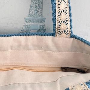 Bolso Cuadrado Tejido a Mano con Hilo de Algodón 100% Leche, Accesorio de Moda para Compras Diarias y Otros Escenarios - Product Image 6