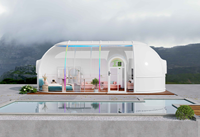 Maison extérieure à bulles PC tente Igloo transparente étoile préfabriquée petite maison dôme de camping maisons dôme ovale géodésique de camping