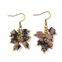 84 types de boucles d'oreilles pendantes en perles de pierre naturelle tressées, faites à la main, en forme de méduse, parapluie, libellule, bijoux cadeaux pour femmes
