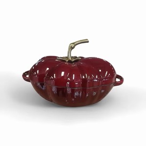 <span class=keywords><strong>Cocotte</strong></span> en fonte émaillée 2,22 QT en forme de tomate, compatible <span class=keywords><strong>four</strong></span> et induction, ustensile de cuisine - Product Image 4