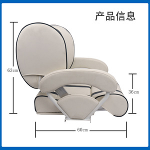 Boat Seat Adjustable Back Passenger Chair With Contrast Stripes For <b>Yacht</b> And Speedboat Use - Product Image 3