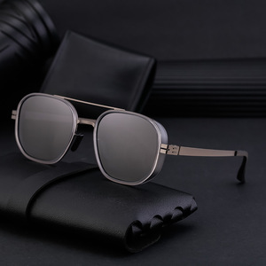 Gafas de Sol Polarizadas Personalizadas para Hombre, Montura Negra, Lentes TAC, Protección UV400, Antideslumbrantes, para Conducir, Protección Solar para Exteriores, Estilo Instagram - Product Image 2