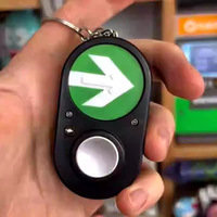 Porte-clés anti-stress en forme de bouton de signalisation de passage piéton, bouton de feux de circulation, jouet clicker anti-stress, pendentif portable, cadeau