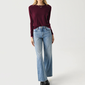 Pull en maille à col rond pour femme, manches longues, couleur unie, coupe décontractée, anti-boulochage, style automne - Product Image 3