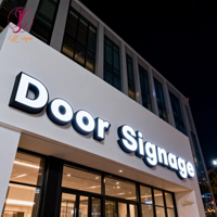 Lettres en relief 3D personnalisées en acrylique avec éclairage LED pour enseignes de bâtiment extérieur, livraison rapide porte-à-porte