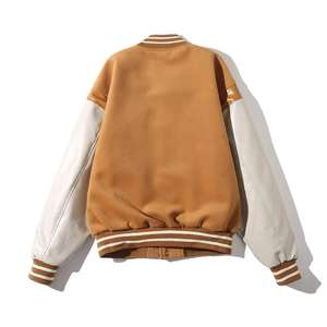 <span class=keywords><strong>Chaqueta</strong></span> escolar alta Reversible Diseño a rayas desabotonado Elegante Casual Vintage Streetwear Letterman Jacket Chenille - Product Image 3