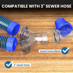 Adaptateur/connecteur/raccord de tuyau d'égout, deux raccords à baïonnette relient deux tuyaux d'égout à une seule station de <span class=keywords><strong>vidange</strong></span> - Product Image 2