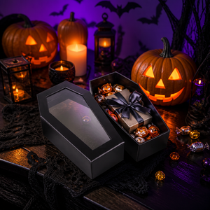 <span class=keywords><strong>Scatola</strong></span> regalo rigida in carta personalizzata per Halloween con chiusura magnetica per dolcetti, cioccolatini e caramelle per feste di Trick or Treat - Product Image 1