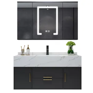 Lanjia 2022 New AZG018 Bathroom Mirror Unit Demister Mirror Cabinet Traditional Freestanding Vanity Unit
