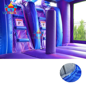 Château gonflable commercial Thème Sirène avec toboggan double piste et zone de saut, toboggan personnalisé pour fêtes - Product Image 4