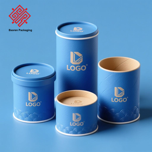 Emballage de boîte en tube de papier kraft imprimé personnalisé écologique Baoren pour bijoux et cosmétiques avec impression quadrichromie - Product Image 2