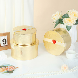 Fashionable Large Pink Round <strong>Wedding</strong> Gift <strong>Boxes</strong> Set <strong>Wedding</strong> Hamper Paper <strong>Post</strong> Box with Sponge Lining for Photo Frame - Product Image 3