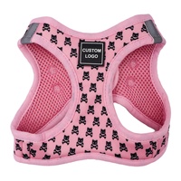 Designer Cat Dog Step-In-Geschirre, Sublimation Pet Harness Westen für Katzen hund mit Leinen halsband Bowtie Bandana