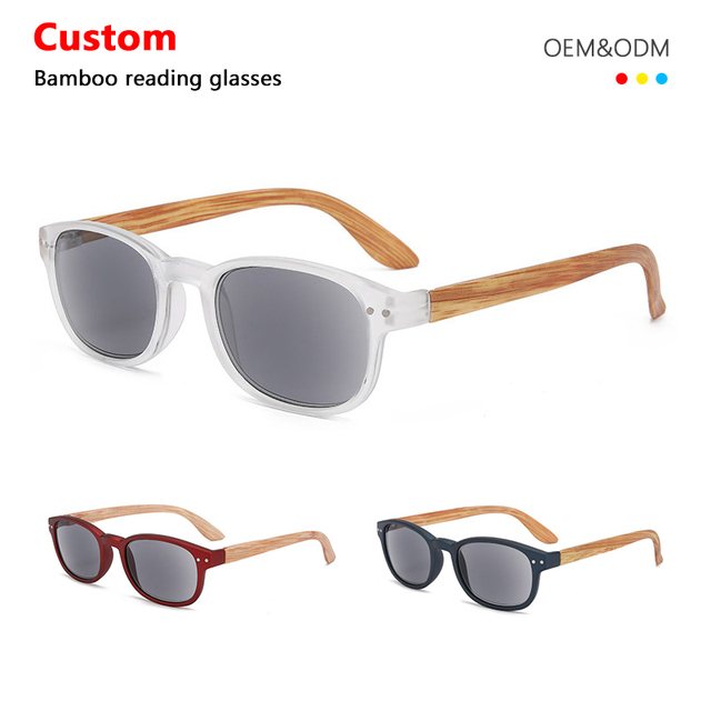 Cheap Sells Classic High Quality Spring Bamboo Wooden Hinge PC Frame Presbyopia Eyewear Fashion Custom Women Men Reading Glasses