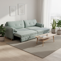 Canapé-lit futon en gros, convertible, confortable, pour chambre à coucher, salon, lit de jour, fauteuil en velours, canapé-lit pliable, deux places