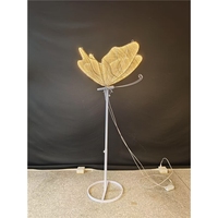 LUYI - Décoration de mariage de luxe, guirlandes lumineuses géantes en forme de papillon blancs pour allée, ensemble floral pour mariage