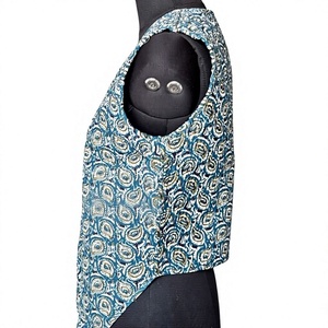 Boléro femme bohème à imprimé floral, à nouer devant, coupe courte, manches courtes, respirant - Product Image 2