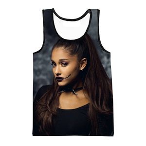 2025 <span class=keywords><strong>Ariana</strong></span> Grande 3d impression numérique débardeur pour hommes chaud personnalisé partout impression graphiques hauts sans manches imprimé 3d t-shirts - Product Image 1