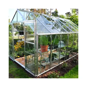 최고의 디자인 금속 프레임 뒤뜰 오렌지 온실 정원 농업 알루미늄 꽃 온실