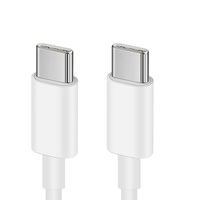 KABBOL kabel pengisian daya cepat, kabel pengisian daya Cepat Tipe C 60W 0.5M 1M USB C ke USB C, ponsel 16 seri, Pad Mini 6 dan lainnya (hitam)