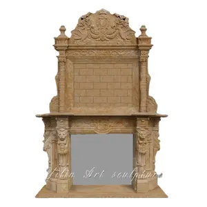 Natural Stone Fireplace With Mantel For Sale