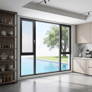 Fenêtres en aluminium de style européen pour hôtel, qualité supérieure, origine moderne, fenêtres en aluminium thermolaqué avec moustiquaire - Product Image 4