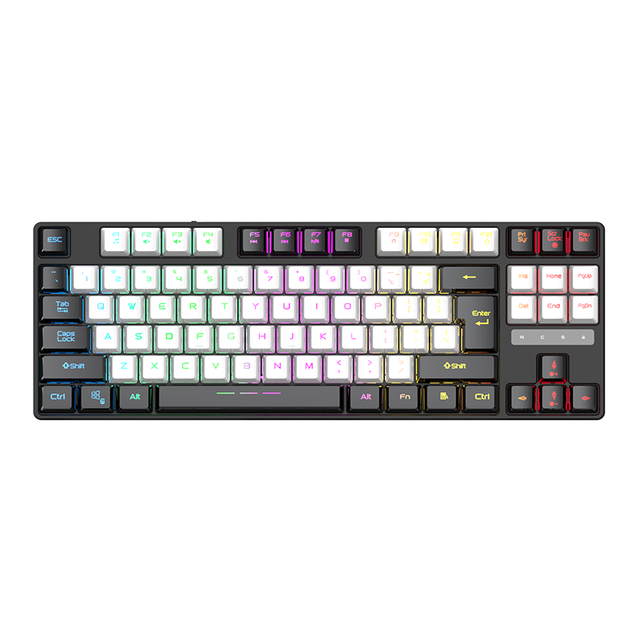 OEM Wired Mechanical Gaming Keyboards Wireless 82 Keys RGB Backlit Gasket Keyboard for Office