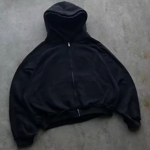 OEM Custom di alta qualità Streetwear Boxy con cappuccio e pantaloni di <span class=keywords><strong>tuta</strong></span> a gamba larga due pezzi Set di tute da uomo in cotone <span class=keywords><strong>oversize</strong></span> - Product Image 3
