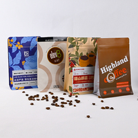 Emballage alimentaire personnalisé 250g 500g 1lb Sac à fond carré à soufflet latéral Sacs à café avec valve pour aliments pour animaux de compagnie