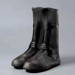 Botas de Lluvia de Caña Alta para las Cuatro Estaciones, con Suela Suave Antideslizante e Impermeables, Cubrebotas y Calcetines Integrados - Product Image 1
