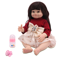 Muñeca Reborn de Vinilo de 55 cm, Muñeca Reborn de Silicona, Bebé Recién Nacido Realista, Juguetes Suaves Realistas, Regalos
